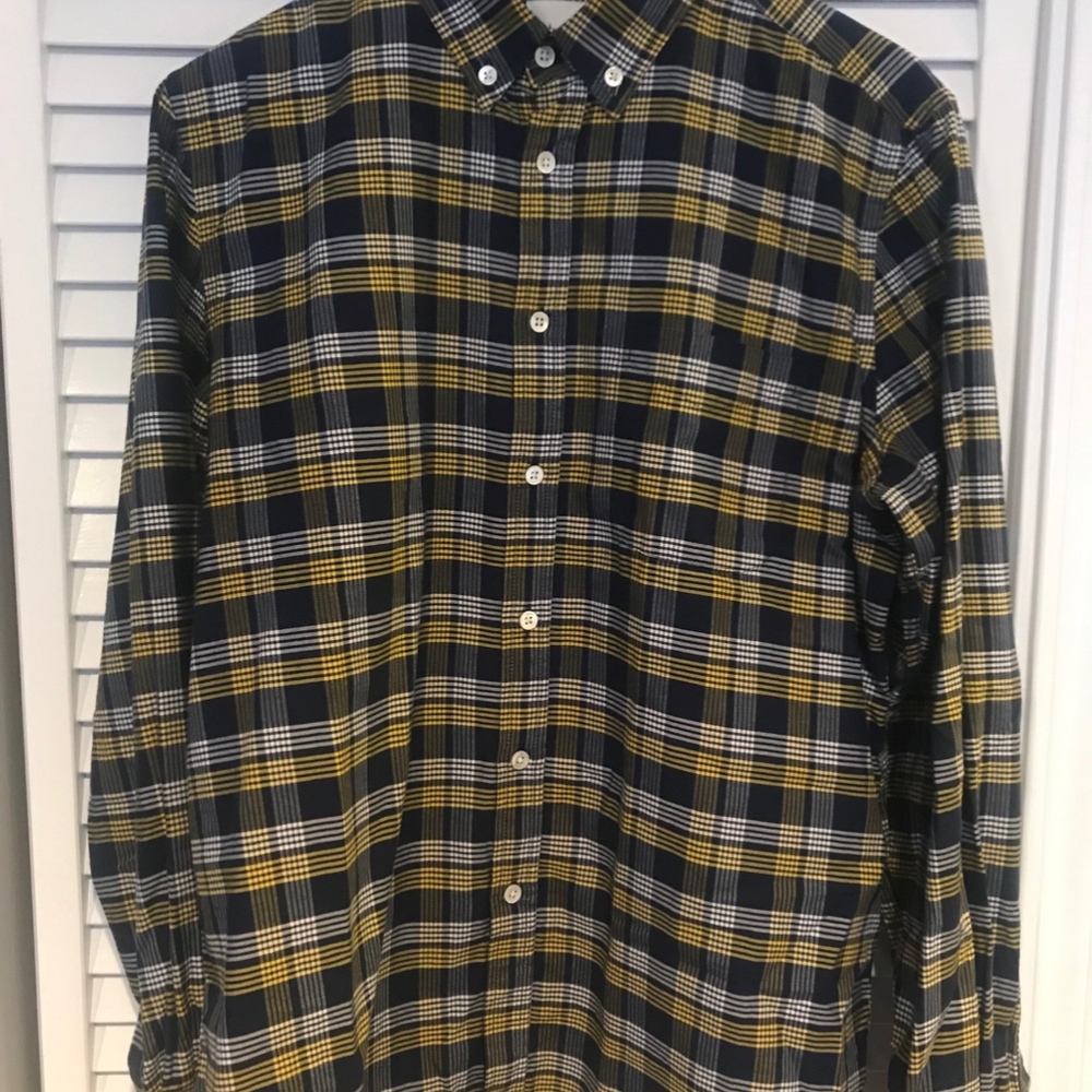 Blue, Yellow, and White Steven Alan Button Down